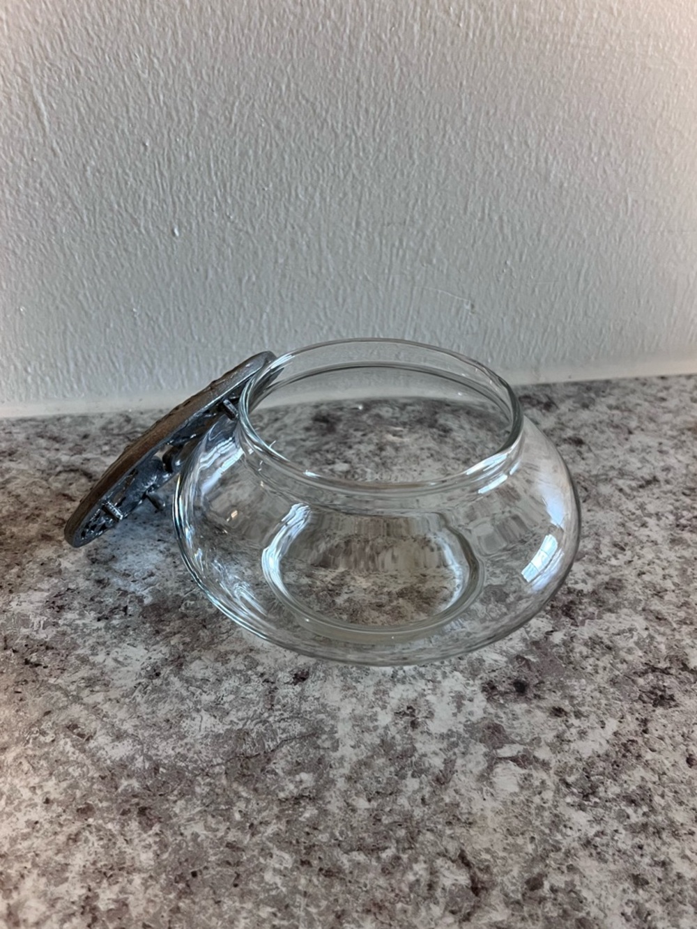Rawcliffe Pewter Vintage Hummingbird Lidded Glass Dish/Vase Pewter Lid Dresser - Picture 5 of 10